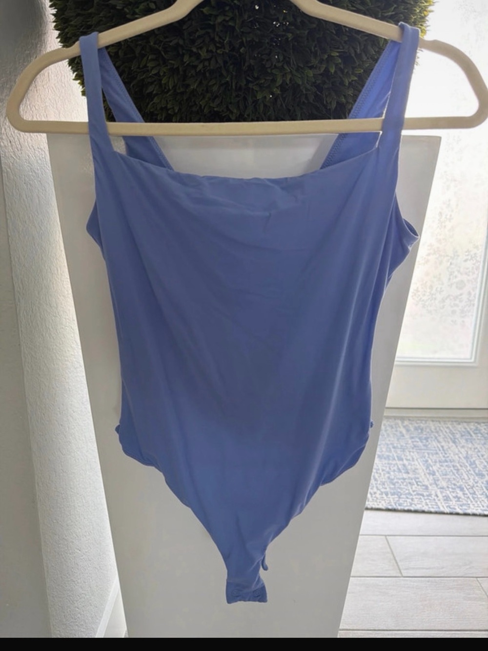 SKIMS Light Blue One-Piece Bodysuit